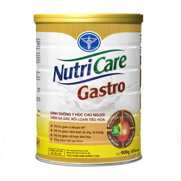 Sữa dinh dưỡng y học cho người bệnh dạ dày Nutricare Gastro 900g