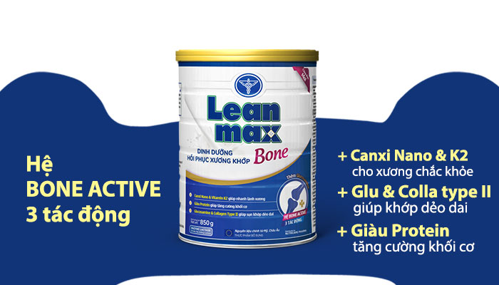 Nutricare Leanmax Bone 850g – Sữa dinh dưỡng y học ngừa loãng xương