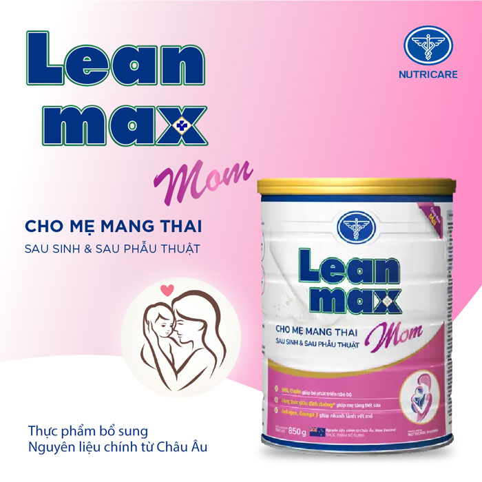 Nutricare Leanmax Mom 900g - Sữa dinh dưỡng y học cho mẹ bầu