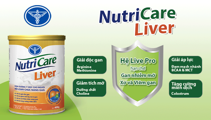 Sữa dinh dưỡng y học rối loạn chức năng gan Nutricare Liver 400g