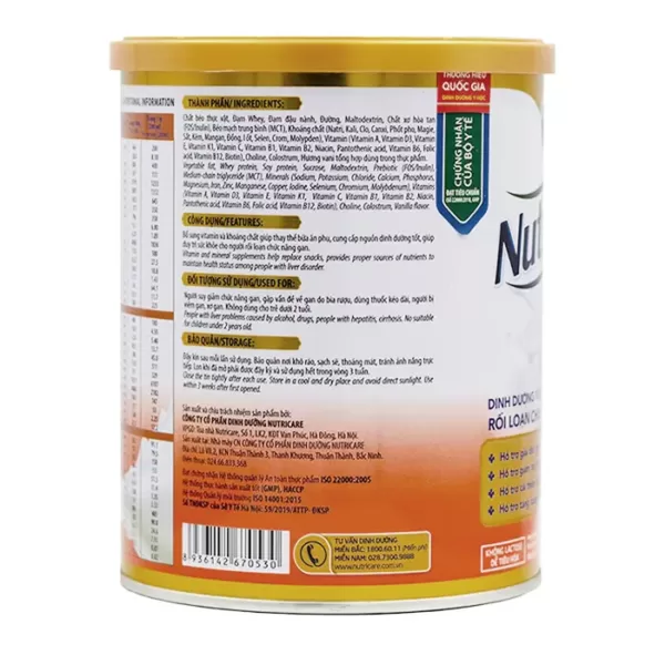 Sữa dinh dưỡng y học rối loạn chức năng gan Nutricare Liver 900g