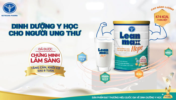 Sữa dinh dưỡng y học bệnh ung thư Nutricare Leanmax Hope 900g