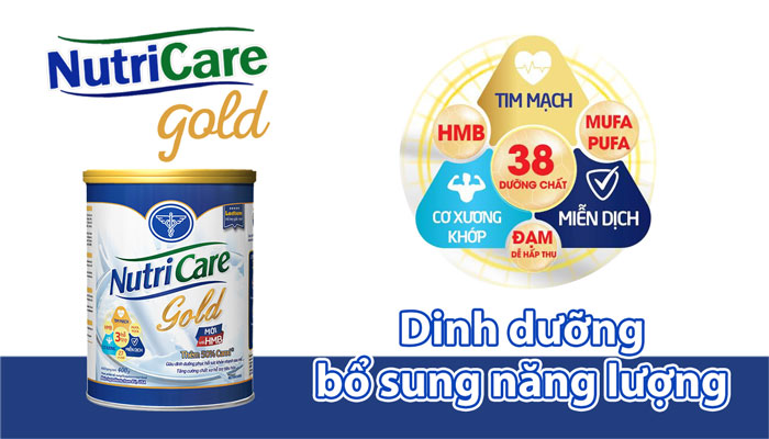 Sữa dinh dưỡng y học bồi bổ sức khỏe Nutricare Gold 900g