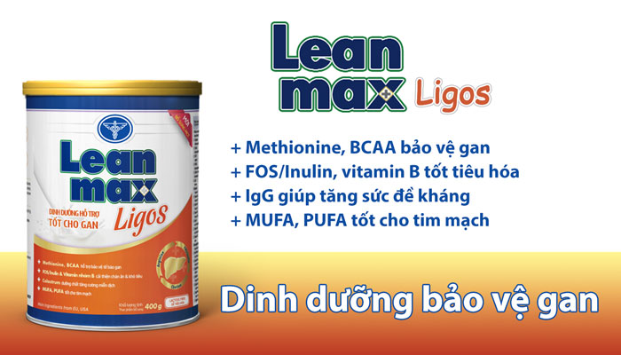 Leanmax Ligos Nutricare 400g - Sữa dinh dưỡng y học bệnh gan