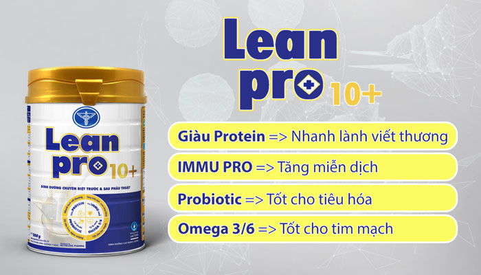 Leanpro 10+ Nutricare 400g - Sữa dinh dưỡng y học trước và sau phẫu thuật