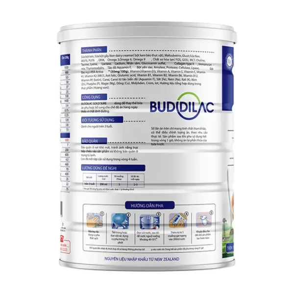 Buddilac Gold Sure 900g – Sữa tốt cho xương khớp