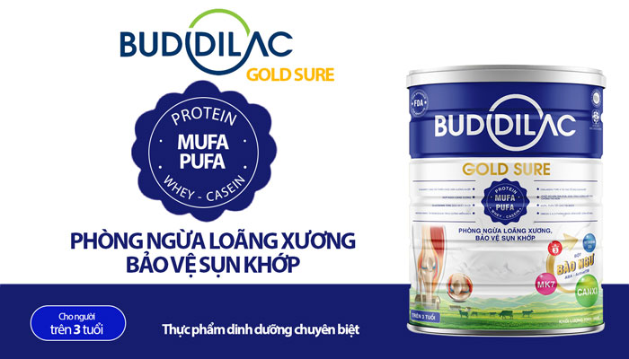 Buddilac Gold Sure 900g - Sữa tốt cho xương khớp