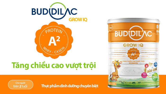 Buddilac Grow IQ 900g - Sữa phát triển trí não và chiều cao