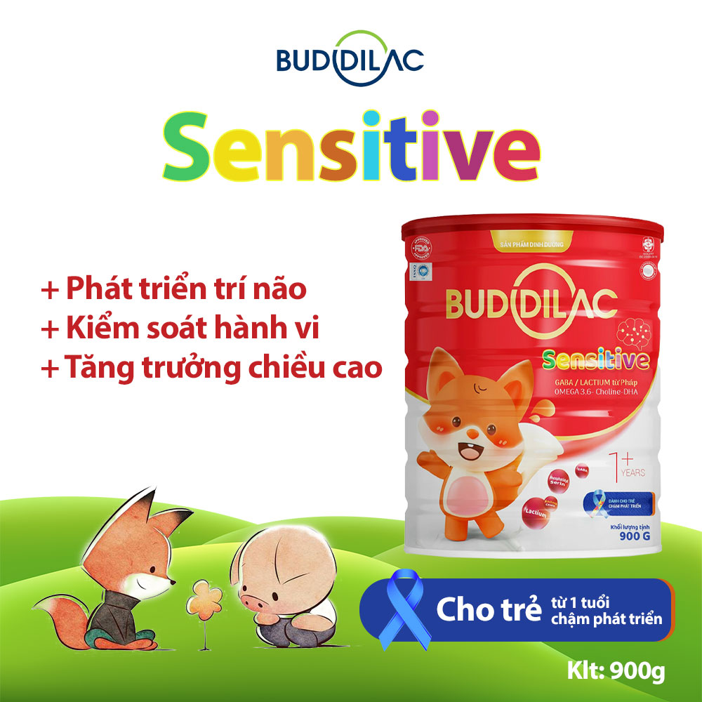 Buddilac Sensitive 900g - Sữa cho trẻ tự kỷ, chậm phát triển