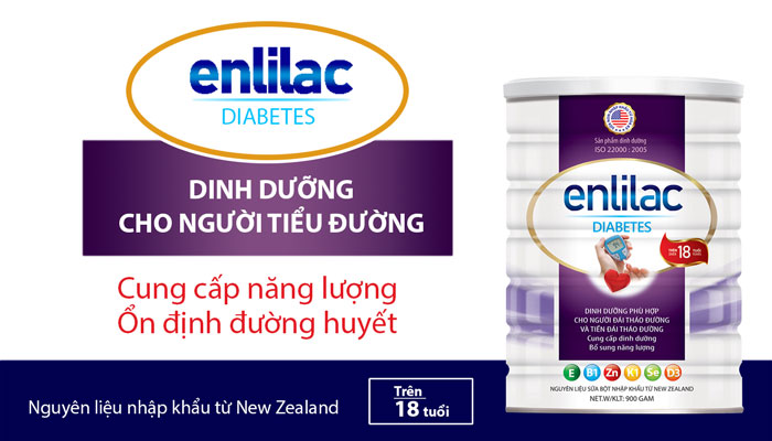 Enlilac Diabetes 900g - Sữa cho người tiểu đường