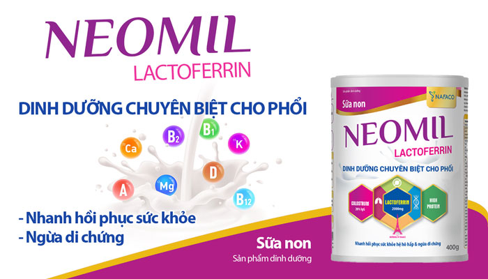 Neomil Lactoferrin Nafaco 400g - Sữa dinh dưỡng cho phổi