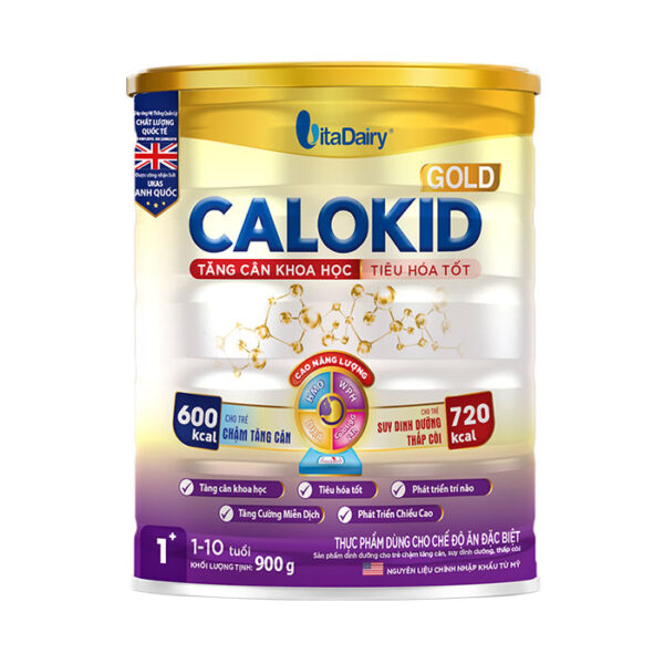 Calokid Gold 1+ Vitadairy 900g - Sữa tăng cân, tốt tiêu hóa