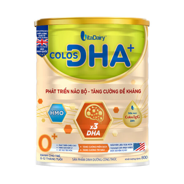 Colos DHA 0+ Vitadairy 800g - Sữa phát triển não bộ, tăng đề kháng