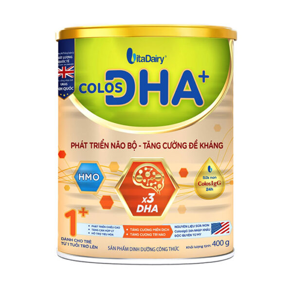 Colos DHA 1+ Vitadairy 400g - Sữa tăng đề kháng, phát triển trí não