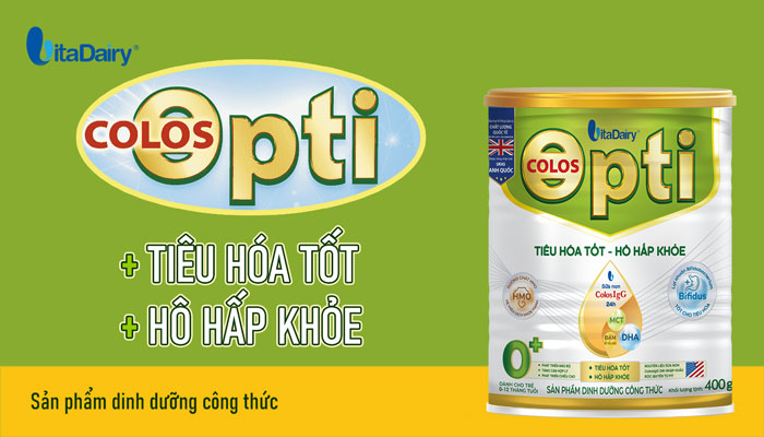 Colos Opti 0+ Vitadairy 400g - Sữa tốt tiêu hóa, hô hấp khỏe