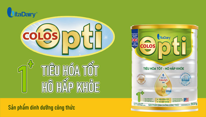 Colos Opti 1+ Vitadairy - Sữa tốt tiêu hóa, hô hấp khỏe