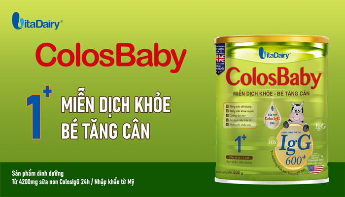 ColosBaby 600 IgG Vitadairy 800g - Sữa tăng cân, tăng miễn dịch