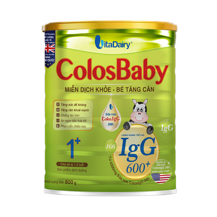 ColosBaby 600 IgG Vitadairy 800g - Sữa tăng cân, tăng miễn dịch