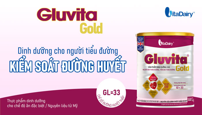 Gluvita Gold Vitadairy 900g - Sữa tiểu đường