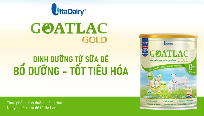 Goatlac Gold 0+ Vitadairy 400g - Sữa dê dinh dưỡng