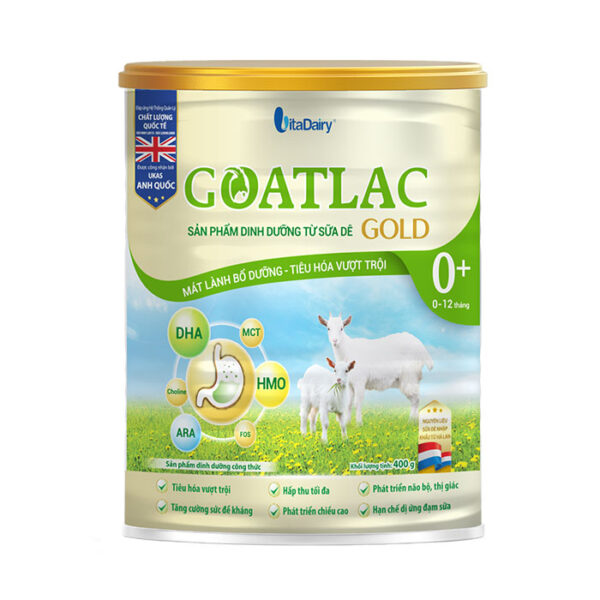 Goatlac Gold 0+ Vitadairy 400g - Sữa dê dinh dưỡng