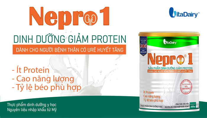 Nepro 1 Vitadairy 400g - Sữa dinh dưỡng giảm protein