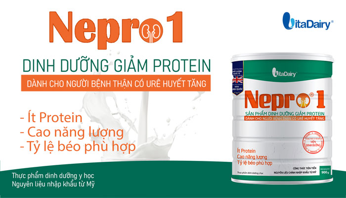 Nepro 1 Vitadairy 900g - Sữa dinh dưỡng giảm protein