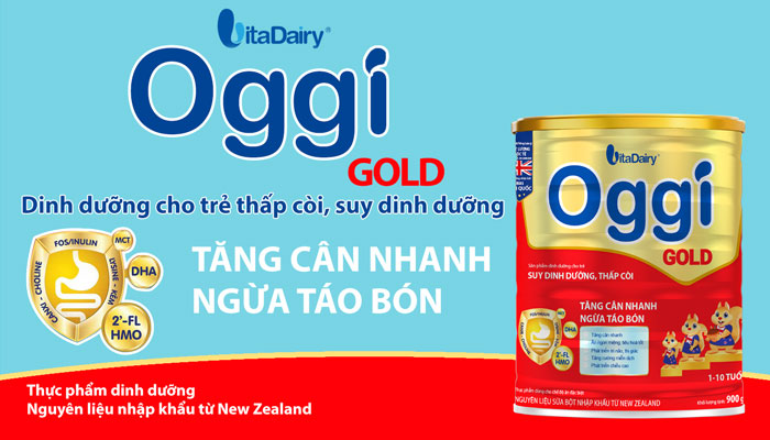 Oggi Gold Vitadairy 900g - Sữa tăng cân, ngừa táo bón