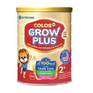 Colos24h Grow Plus 2+ Nutricare 850g - Sữa non tăng cân, chiều cao