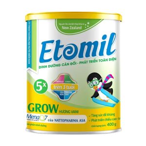 Sữa dinh dưỡng Etomil 5x Grow 400g giúp tăng chiều cao