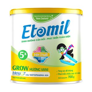 Sữa dinh dưỡng Etomil 5x Grow 700g giúp tăng chiều cao