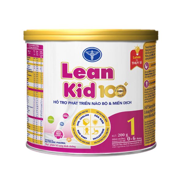 Sữa Leankid 100+ 1 Nutricare 200g phát triển trí não và miễn dịch