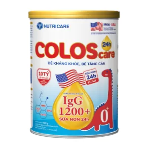 Sữa Coloscare 24h 0+ 400g tăng đề kháng, tăng cân