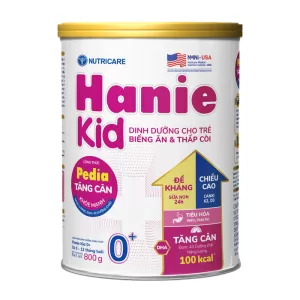 Sữa Hanie kid Pedia 0+ 800g tăng cân cho trẻ từ 0 - 12 tháng tuổi