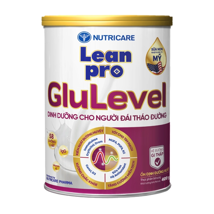 Sữa Leanpro GluLevel dành cho bệnh nhân tiểu đường