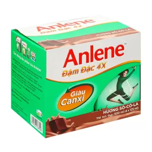 Sữa Anlene Đậm Đặc 4X Lốc 4 hộp x 125ml hương Socola - Ngăn ngừa loãng xương