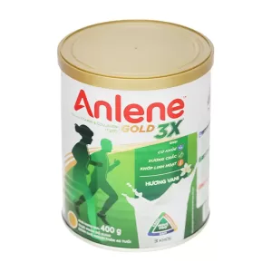 Sữa Anlene Gold 3X 400g hương vani hỗ trợ cơ khỏe, xương chắc, khớp linh hoạt