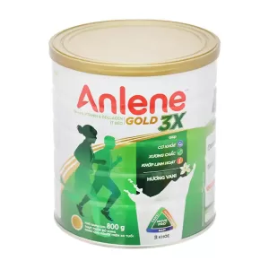 Sữa Anlene Gold 3X 800g hương vani hỗ trợ cơ khỏe, xương chắc, khớp linh hoạt