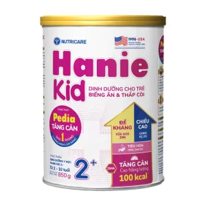 Sữa Hanie kid Pedia 2+ 850g tăng cân cho trẻ từ 2 - 10 tuổi