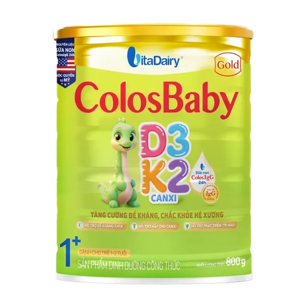 Colosbaby Gold D3K2 1+ 800g - Sữa cho trẻ từ 1-2 tuổi