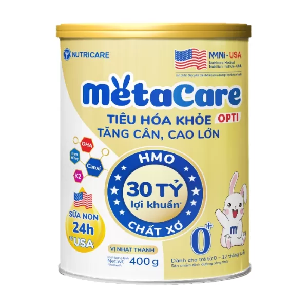 Metacare Opti 0+ Nutricare 400g - Sữa bột cho trẻ 0-12 tháng tuổi