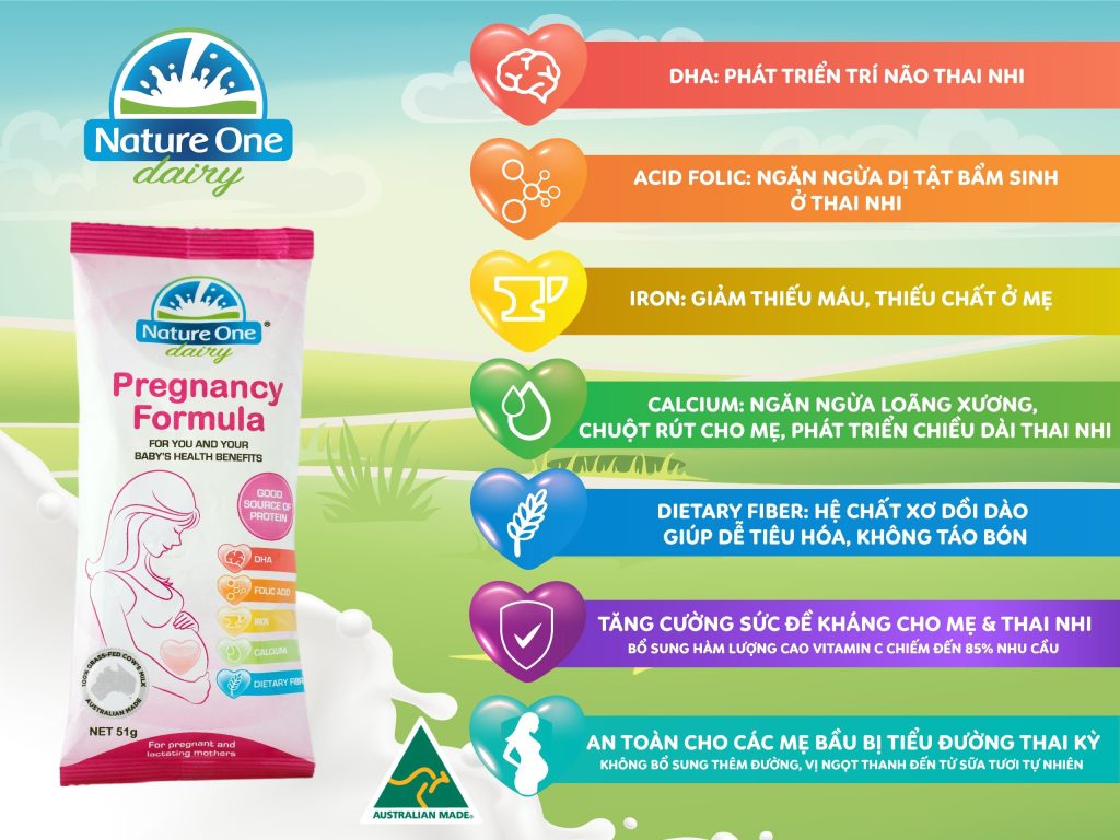 sua bau nature one pregnancy formula goi 51g