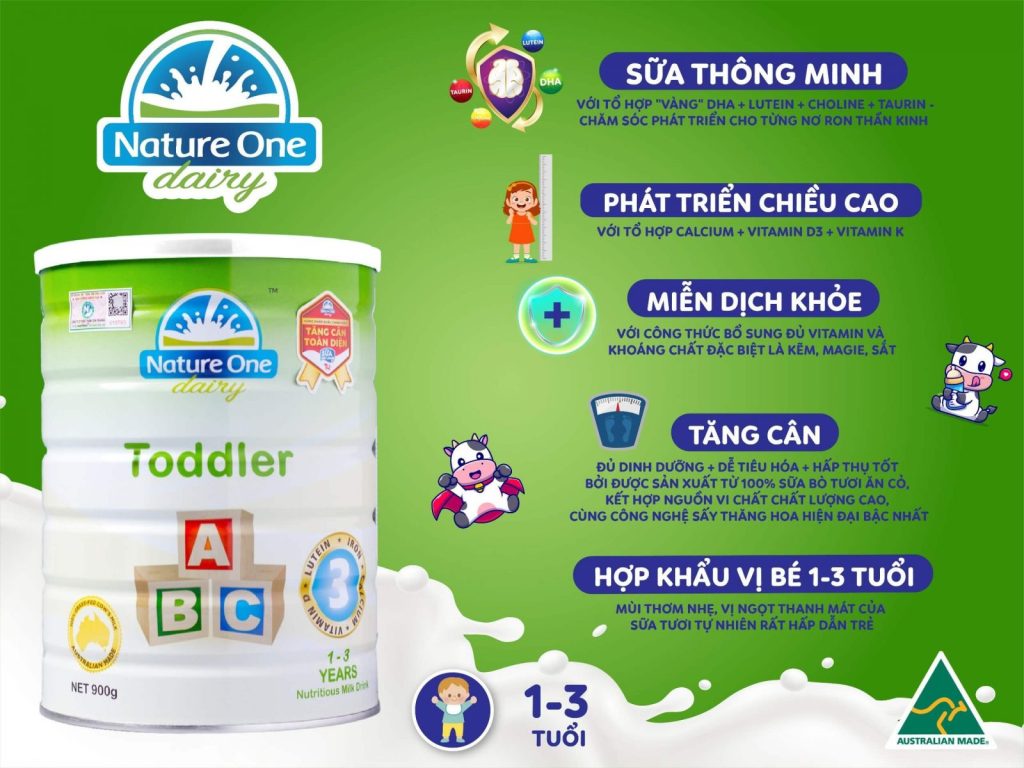 Toddler Nature One Dairy số 3 900g - Sữa cho bé từ 12 tháng tuổi trở lên