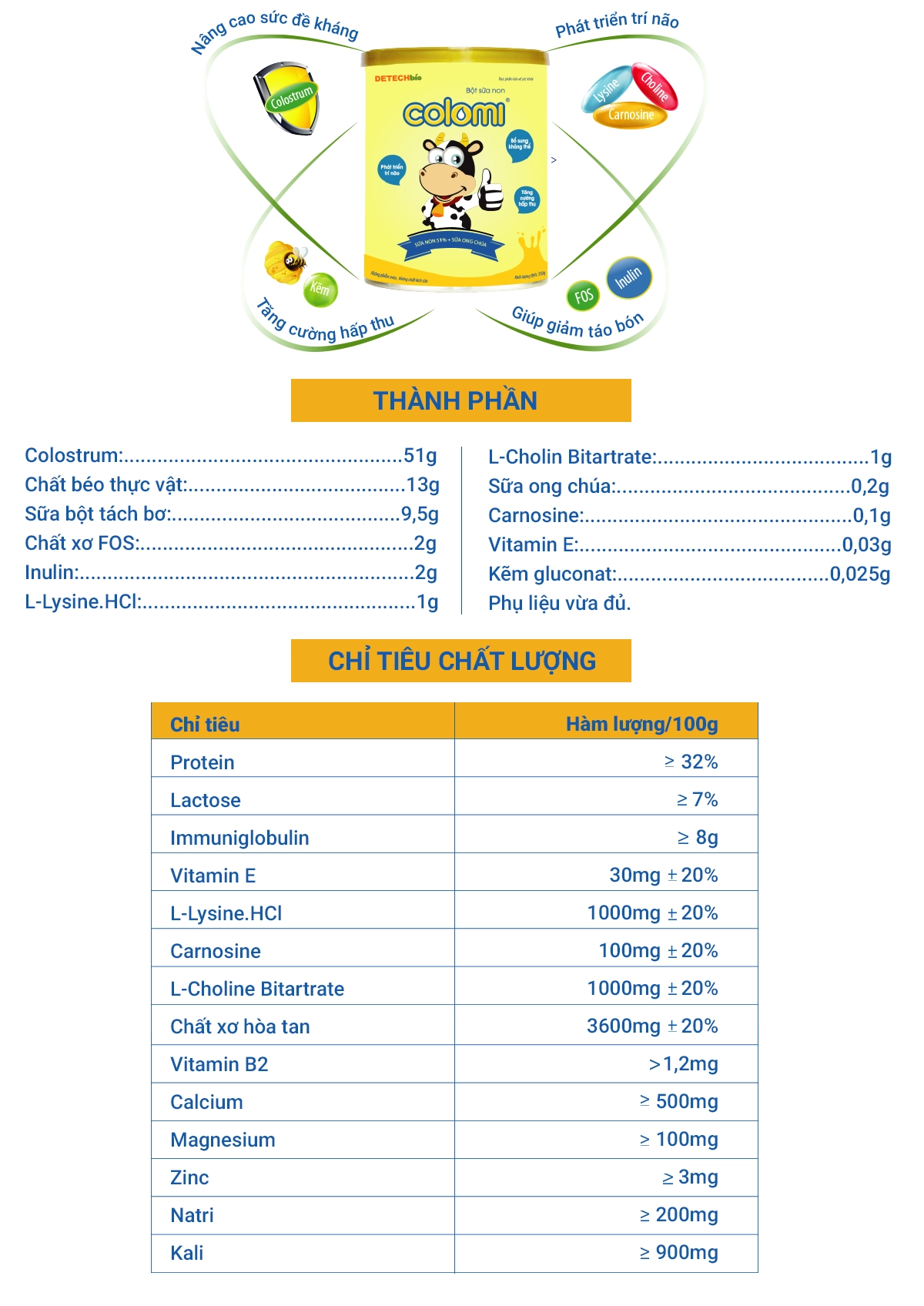 Bột Sữa Non Colomi Detechbio 200g