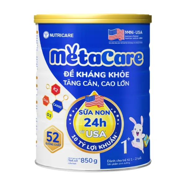 MetaCare 1+ Nutricare 850g – Sữa tăng đề kháng, tăng cân